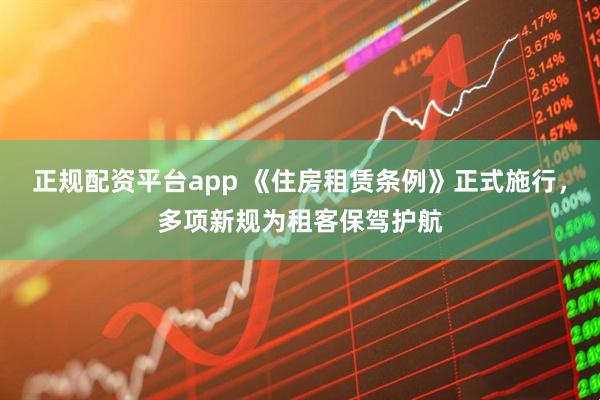 正规配资平台app 《住房租赁条例》正式施行，多项新规为租客保驾护航