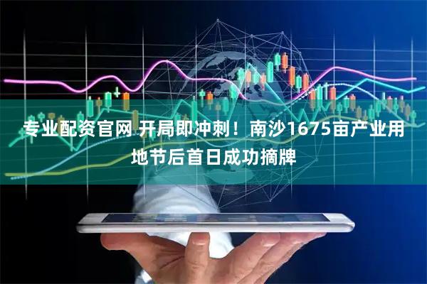专业配资官网 开局即冲刺！南沙1675亩产业用地节后首日成功摘牌